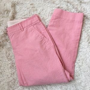 NWOT J.Crew: Cropped Pink Chinos